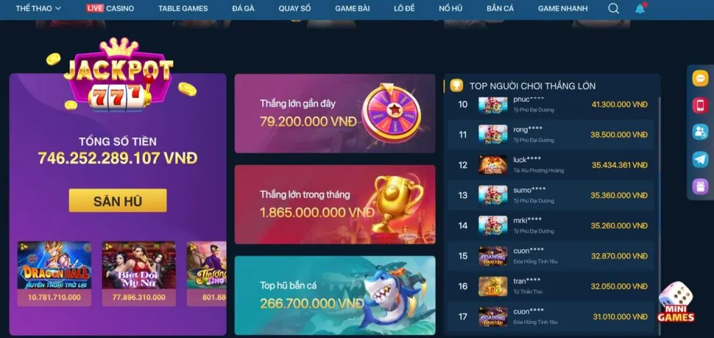 Jackpot Slot (Nổ Hũ) tại ok3565 nhà cái